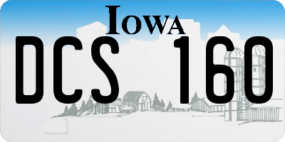 IA license plate DCS160