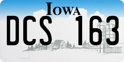 IA license plate DCS163
