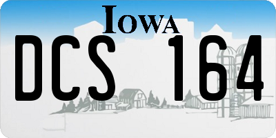 IA license plate DCS164