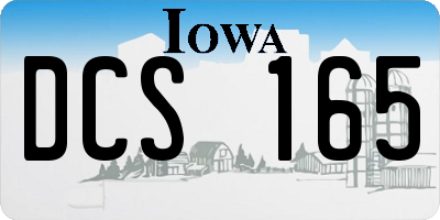 IA license plate DCS165