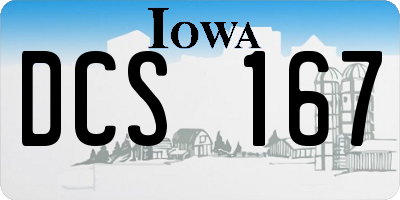 IA license plate DCS167