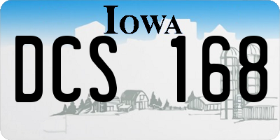 IA license plate DCS168