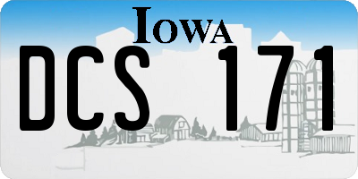 IA license plate DCS171