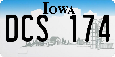 IA license plate DCS174