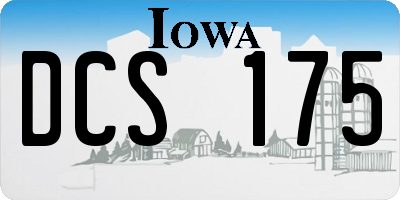 IA license plate DCS175