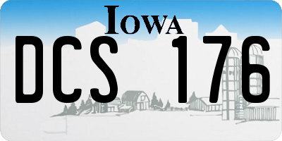 IA license plate DCS176
