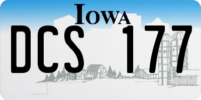 IA license plate DCS177
