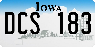 IA license plate DCS183