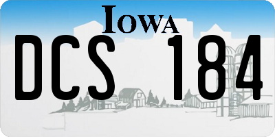 IA license plate DCS184