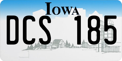 IA license plate DCS185
