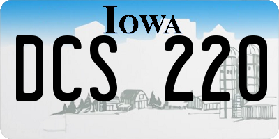 IA license plate DCS220