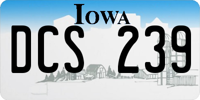 IA license plate DCS239