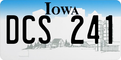 IA license plate DCS241