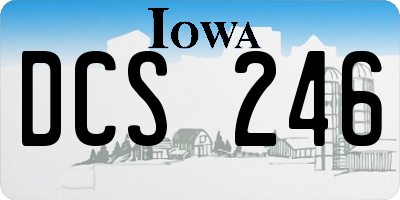 IA license plate DCS246