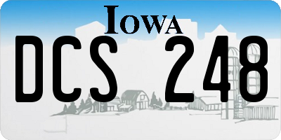 IA license plate DCS248