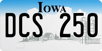 IA license plate DCS250