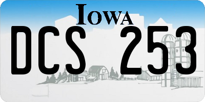IA license plate DCS253