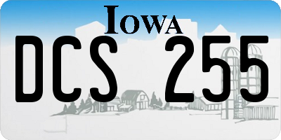 IA license plate DCS255