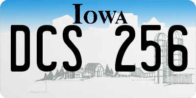IA license plate DCS256