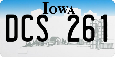 IA license plate DCS261