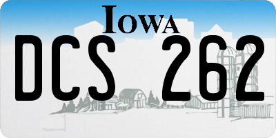 IA license plate DCS262