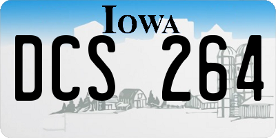 IA license plate DCS264