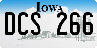 IA license plate DCS266