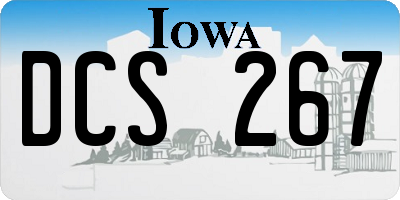 IA license plate DCS267