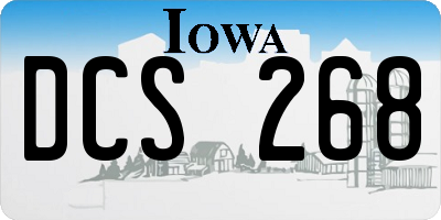 IA license plate DCS268