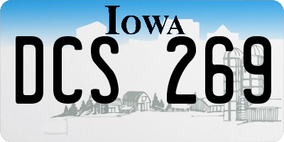 IA license plate DCS269