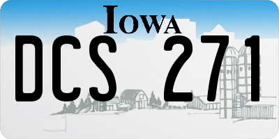 IA license plate DCS271