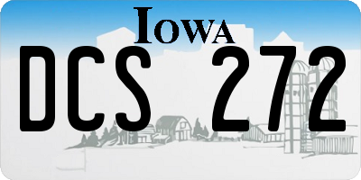 IA license plate DCS272