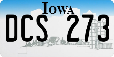 IA license plate DCS273