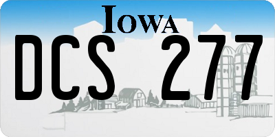 IA license plate DCS277