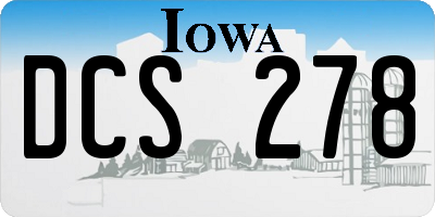 IA license plate DCS278