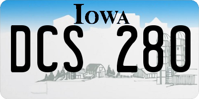 IA license plate DCS280