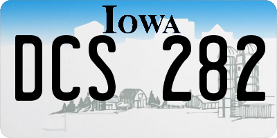 IA license plate DCS282