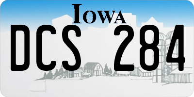 IA license plate DCS284