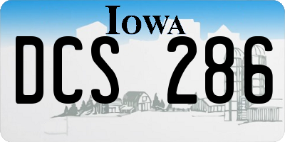 IA license plate DCS286