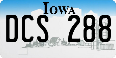 IA license plate DCS288