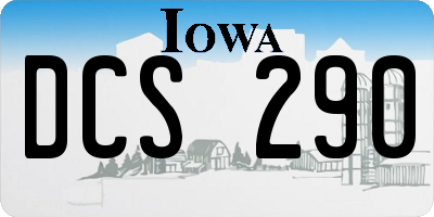 IA license plate DCS290