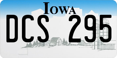 IA license plate DCS295