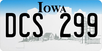 IA license plate DCS299