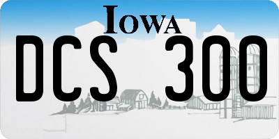 IA license plate DCS300