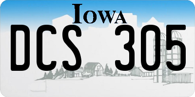 IA license plate DCS305