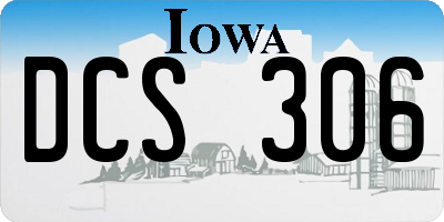 IA license plate DCS306