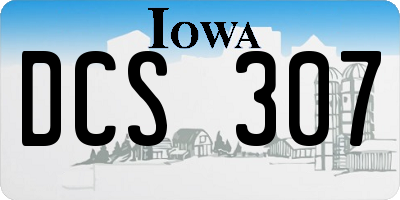 IA license plate DCS307