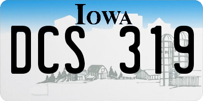 IA license plate DCS319