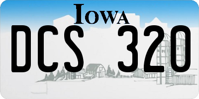 IA license plate DCS320