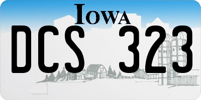 IA license plate DCS323